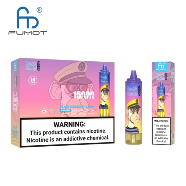 Fumot-RandM-Tornado-15000-wholebox-Peach-blueberry-candy-